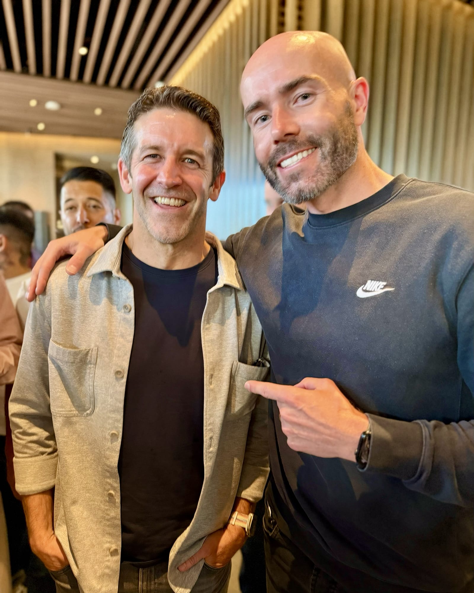 Justin Ryan with John Ternus at Apple Park
